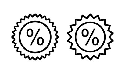 Discount icon logo design. Discount tag sign and symbol