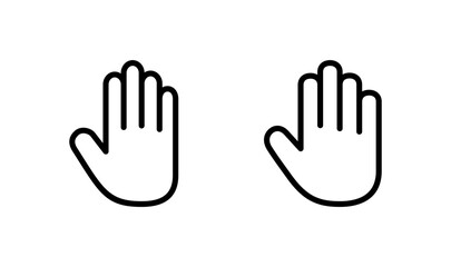 Hand icon logo design. hand sign and symbol. palm