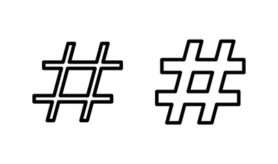 Obraz premium Hashtag icon logo design. hashtag sign and symbol