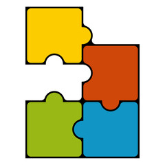 icone symbole pictogramme entreprise success puzzle equipe