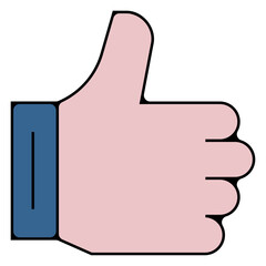 icone symbole pictogramme entreprise success travail main pouce