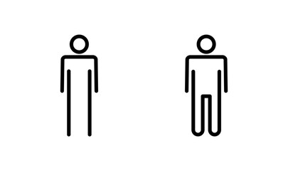 Man icon logo design. male sign and symbol. human symbol