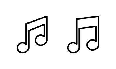 Music icon logo design. note music sign and symbol