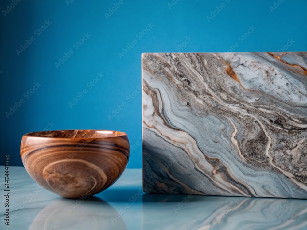 Poster Abstract Grey Marble Texture: High-Resolution Background Image with Copy Space