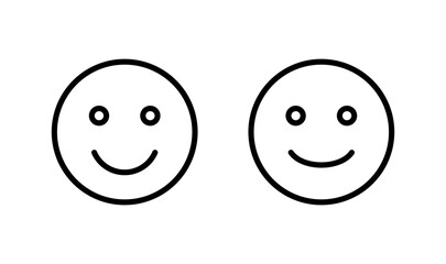 Smile icon logo design. smile emoticon icon. feedback sign and symbol