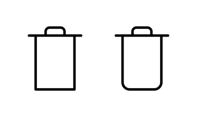 Trash icon logo design. trash can icon. delete sign and symbol.