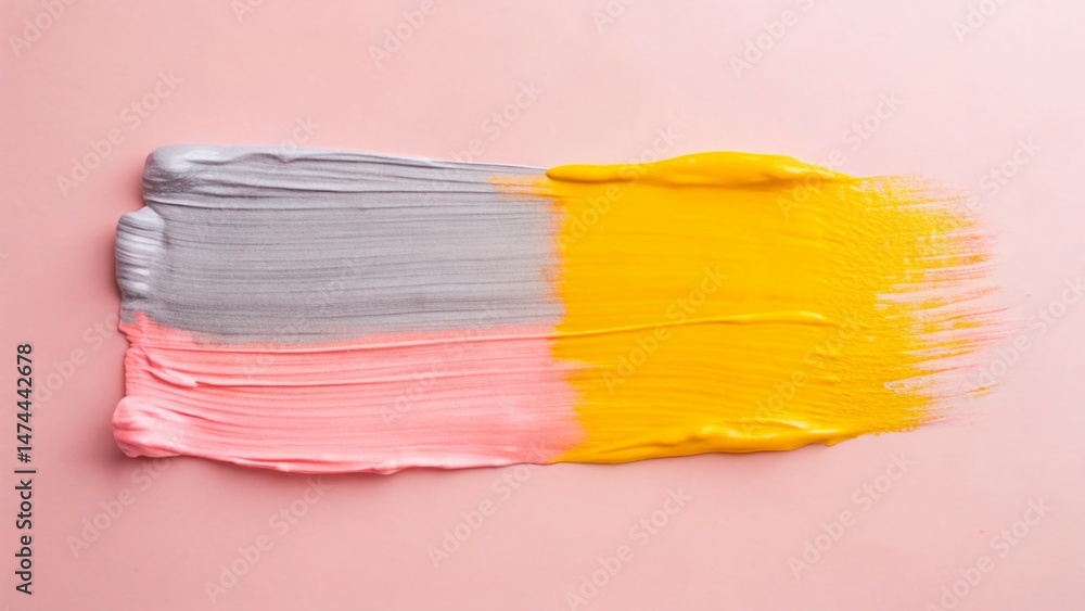 Poster abstract orange gray watercolor background with copy space for text or design elements