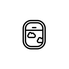 Airplane Window View Icon for Aviation Apps, Travel Blogs, and Flight Interfaces