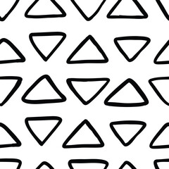 Free hand line triangle background, seamless pattern