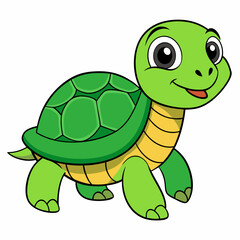 Emerald Sea Turtle Vector Art