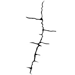 Crack broken aperture grunge wall silhouette minimalist paint