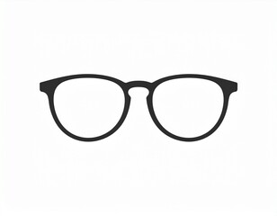Fototapeta premium Simple Thin Frame Glasses Silhouette