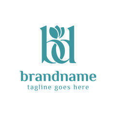 Letters BD Beauty Lowercase Logo, symbolizing sophistication, style, and timeless beauty