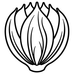 Endive Elegance – Minimalist Vector Art