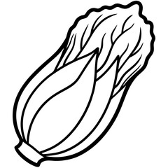 Endive Elegance – Minimalist Vector Art