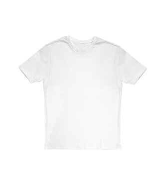 Isolated white t-shirt, blank empty copy space for mock up, template