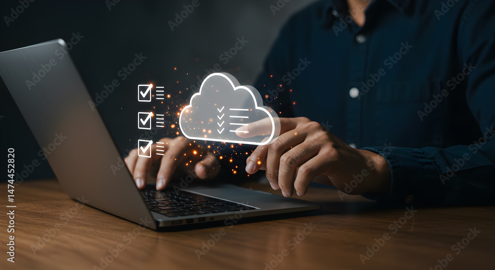 Aufkleber cloud computing services data management solutions for business it infrastructure and technology sol