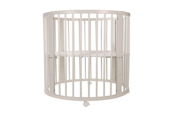 metal cage isolated on white Newborn crib baby round bed multifunctional cradle bed European...