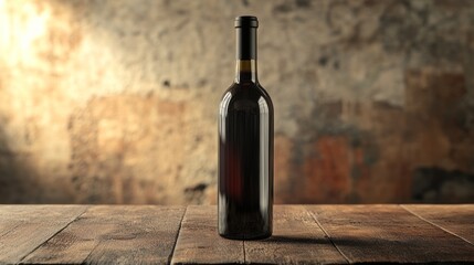 Fototapeta premium Elegant wine bottle mockup