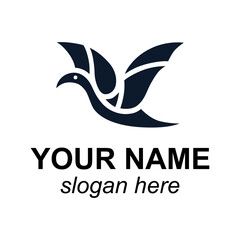 Abstract Bird Logo for Branding and Business Identity