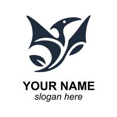 Elegant Pterosaur Silhouette for Business Branding