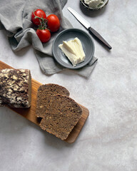 Healthy eating breakfast diet control concept