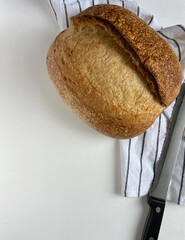 organic bread, crispy crust, soft interior, artisan baking at its finest