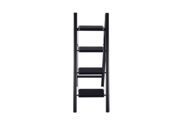 ladder isolated on white background  Babion 4-Tier Ladder Shelf, Plant Shelf Shelves Black Folding Stable Wooden Freestanding Indoor