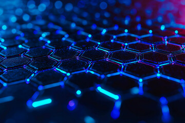 graphene molecular grid, graphene atomic structure concept, hexagonal geometric form, nanotechnology
