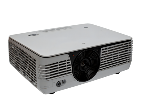 Projector Review: Images Displayed on Screen with Vibrant Colors, Transparent Background