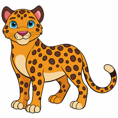 Mystic Twilight Leopard Vector Design