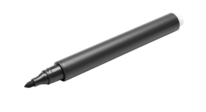 Isolated Black Marker Pen