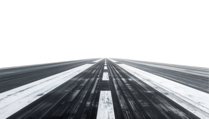 Runway Extends to Horizon, Transparent Background