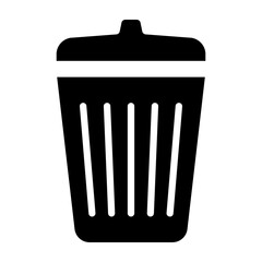 Trash Can  Vector Glyph Icon Design