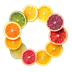 Fototapeta premium Colorful assortment of fresh fruit slices