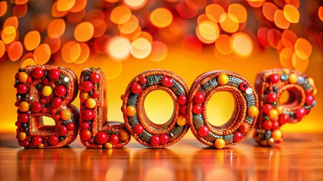 Bloop Text Effect: High-Depth-of-Field Typography Stock Photo