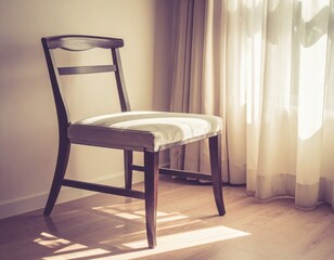 Modern white chair, a minimalist icon for contemporary interior design in home decor