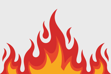 Dynamic Red Flame Graphic Vector Illustration 2