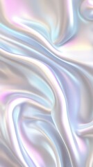 Obraz premium Abstract iridescent fabric flowing in soft waves close up studio shot pastel colors elegant background