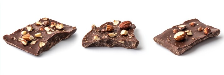 Obraz premium Dark Chocolate Almond Bark Pieces