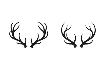 Elegant Black Deer Antlers Vector IllustrationElegant Black Deer Antlers Vector Illustration 2