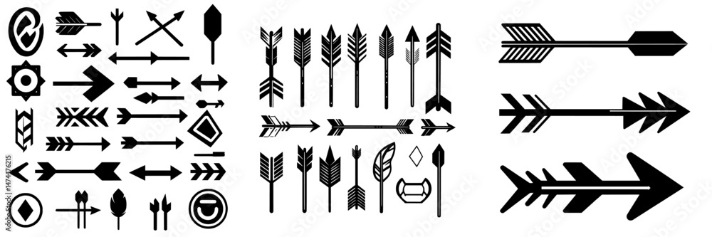Poster modern icons represent complex business transitions through transforming arrows and paths