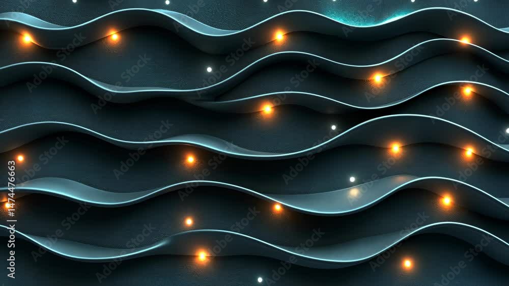 Poster wavy patterns of light and glow an abstract design for mesmerizing atmosphere