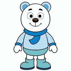 Frosty Bear Winter Vector 