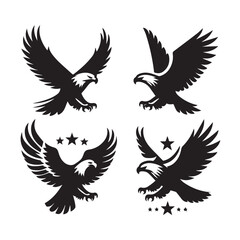 Fototapeta premium High Quality Eagle Silhouettes
