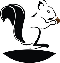 Vector logo squirrel