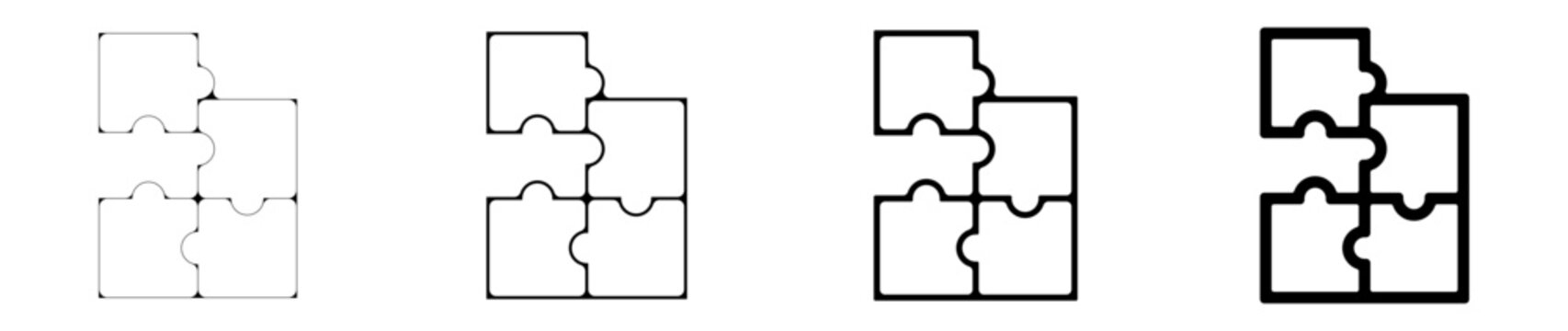 icone symbole pictogramme entreprise success puzzle equipe graisse