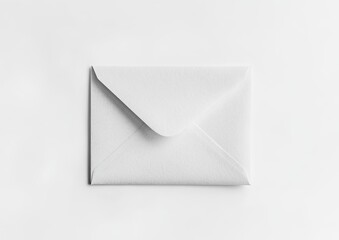 Blank white envelope on a white background