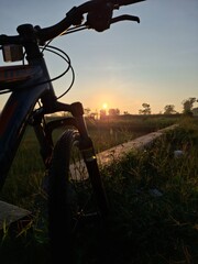 Naklejka premium Mini sport by cycling bike