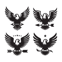 Obraz premium Black Eagle Graphics Set